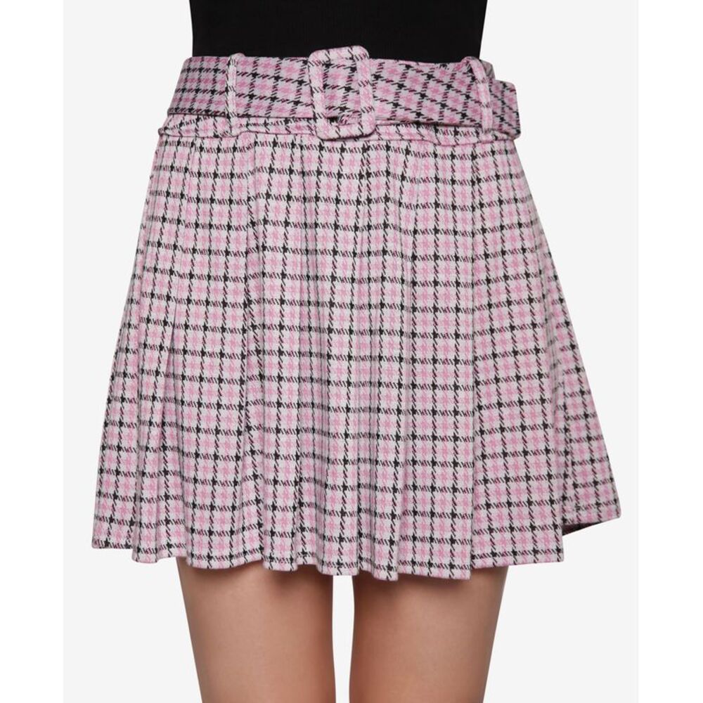 Just Polly Juniors' Printed Pleated Skirt